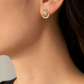 Gold Round Earrings