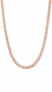 Rose Gold & Silver Two Tone Braided Chain