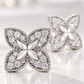 Silver Four-Petal Earrings