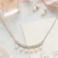 Pearl Drop Zircon Necklace for Women 925 Silver Finish Elegant Chain Pendant for Daily and Party Wear