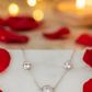 Triple Zircon Necklace for Women 925 Silver Finish Elegant Minimal Daily Wear Chain