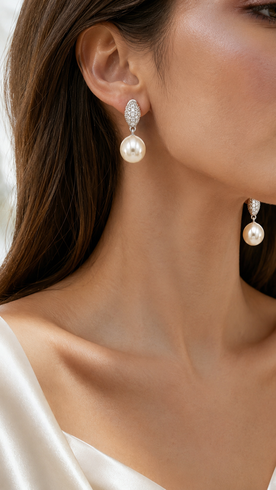 Oval Pearl Earrings