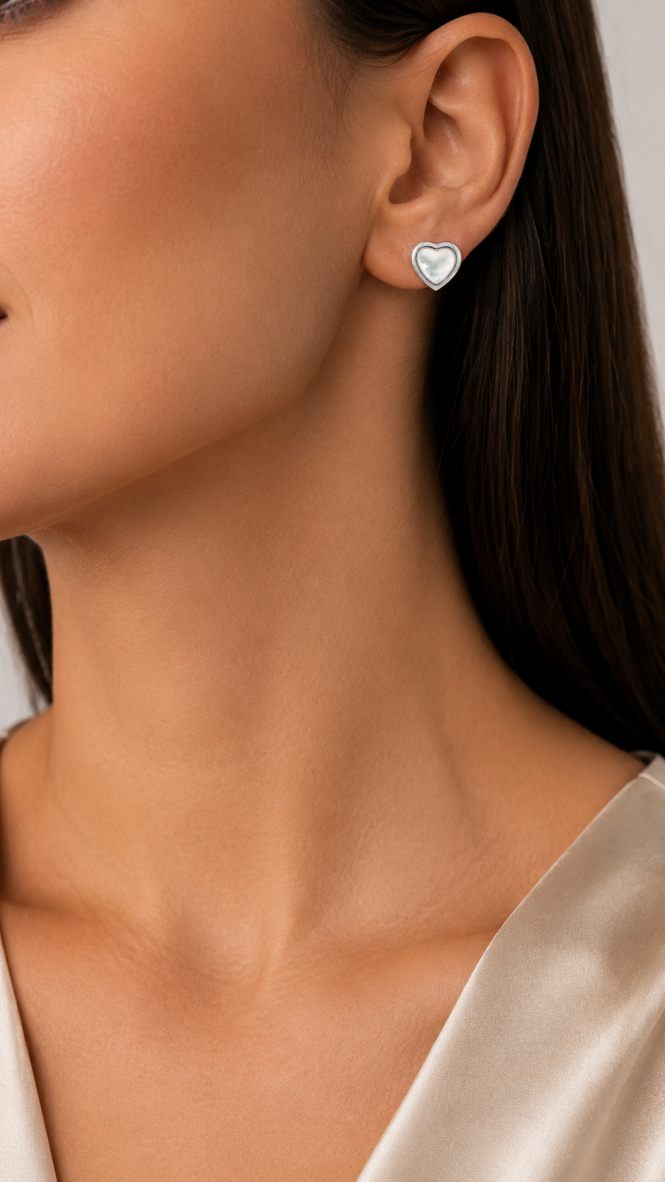 Pearl Heart Earrings