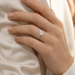 Round Solitaire Twist Band Ring