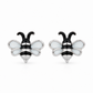 Black White Bee Earrings