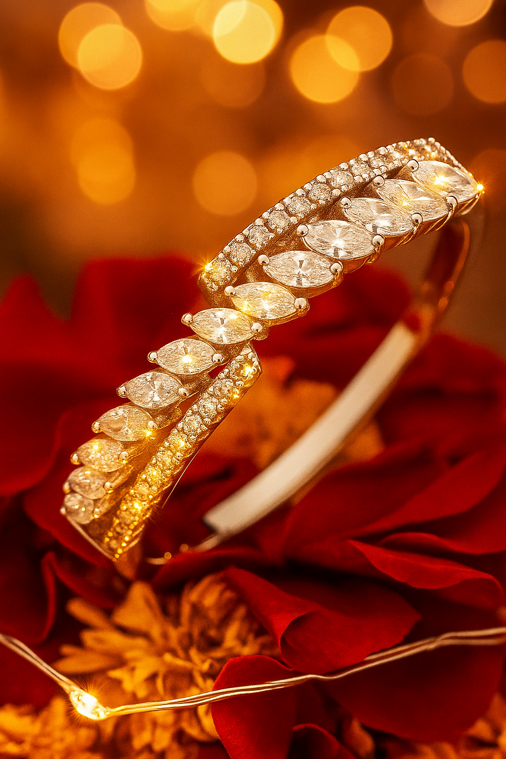 Stunning 925 Silver Dual Row Marquise Zircon Ring for Women – Elegant Party & Daily Wear Finger Ring