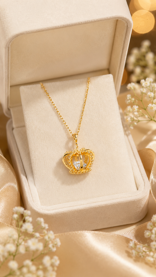 Royal Crown Pendant Necklace