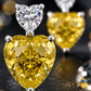 Heart-Cut Yellow Earrings