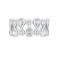 Luxury 925 Silver Designer Zircon Cluster Ring for Women – Stylish Wide Band Finger Ring for Party & Festive Wear