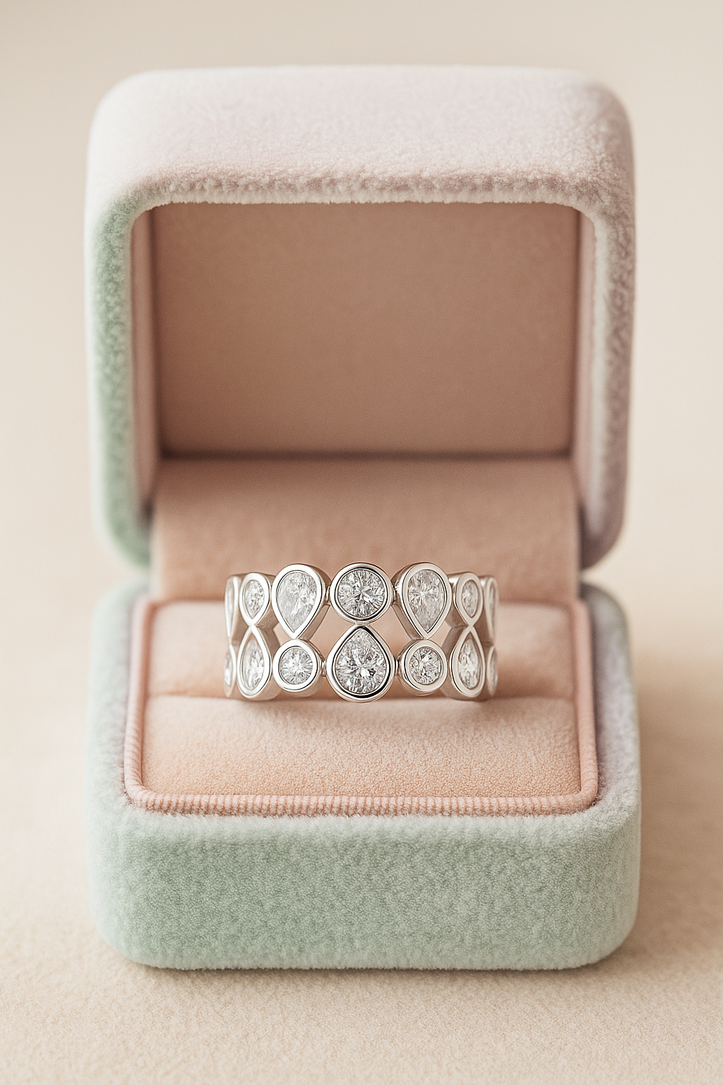 Luxury 925 Silver Designer Zircon Cluster Ring for Women – Stylish Wide Band Finger Ring for Party & Festive Wear