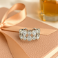 Luxury 925 Silver Designer Zircon Cluster Ring for Women – Stylish Wide Band Finger Ring for Party & Festive Wear