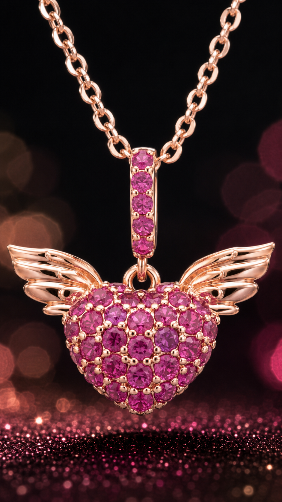 Angel Heart Pendant Necklace