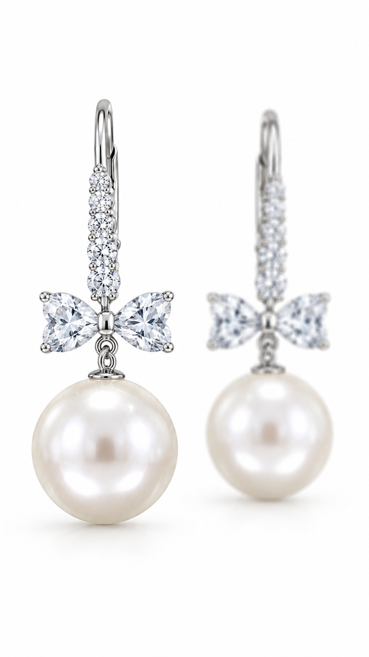 Bow & Pearl Earrings