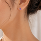 Purple Round Earrings