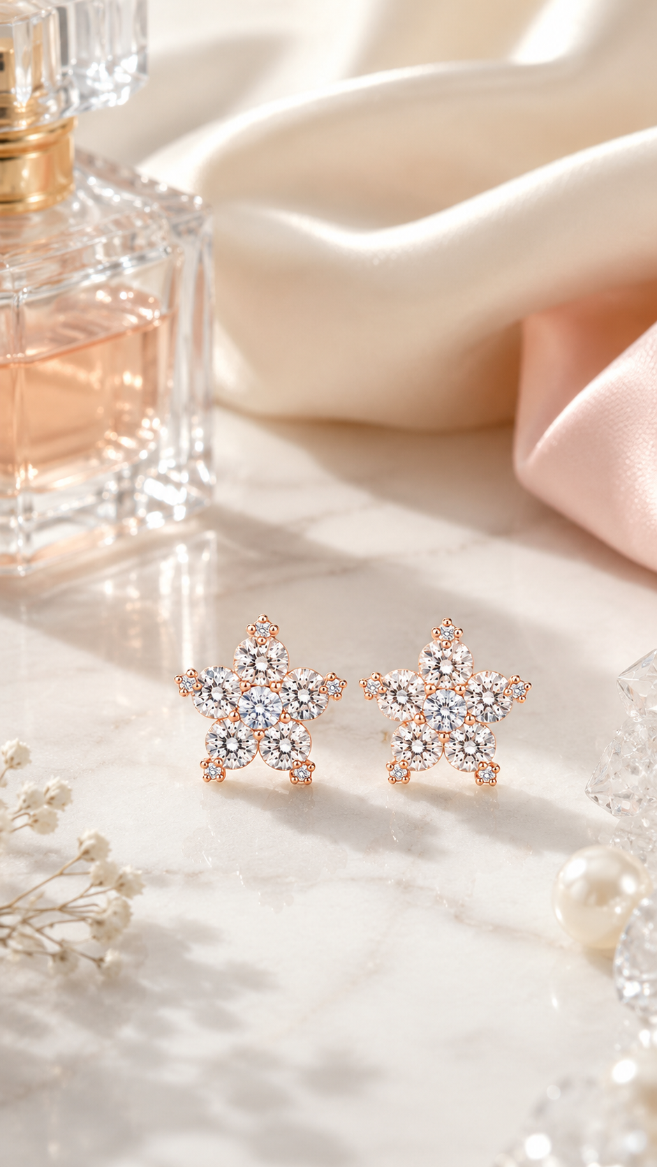 Floral Snowflake Earrings