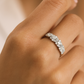 Elegant 925 Silver Baguette & Marquise Zircon Ring for Women – Designer Finger Ring for Party & Festive Wear