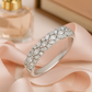 Elegant 925 Silver Baguette & Marquise Zircon Ring for Women – Designer Finger Ring for Party & Festive Wear
