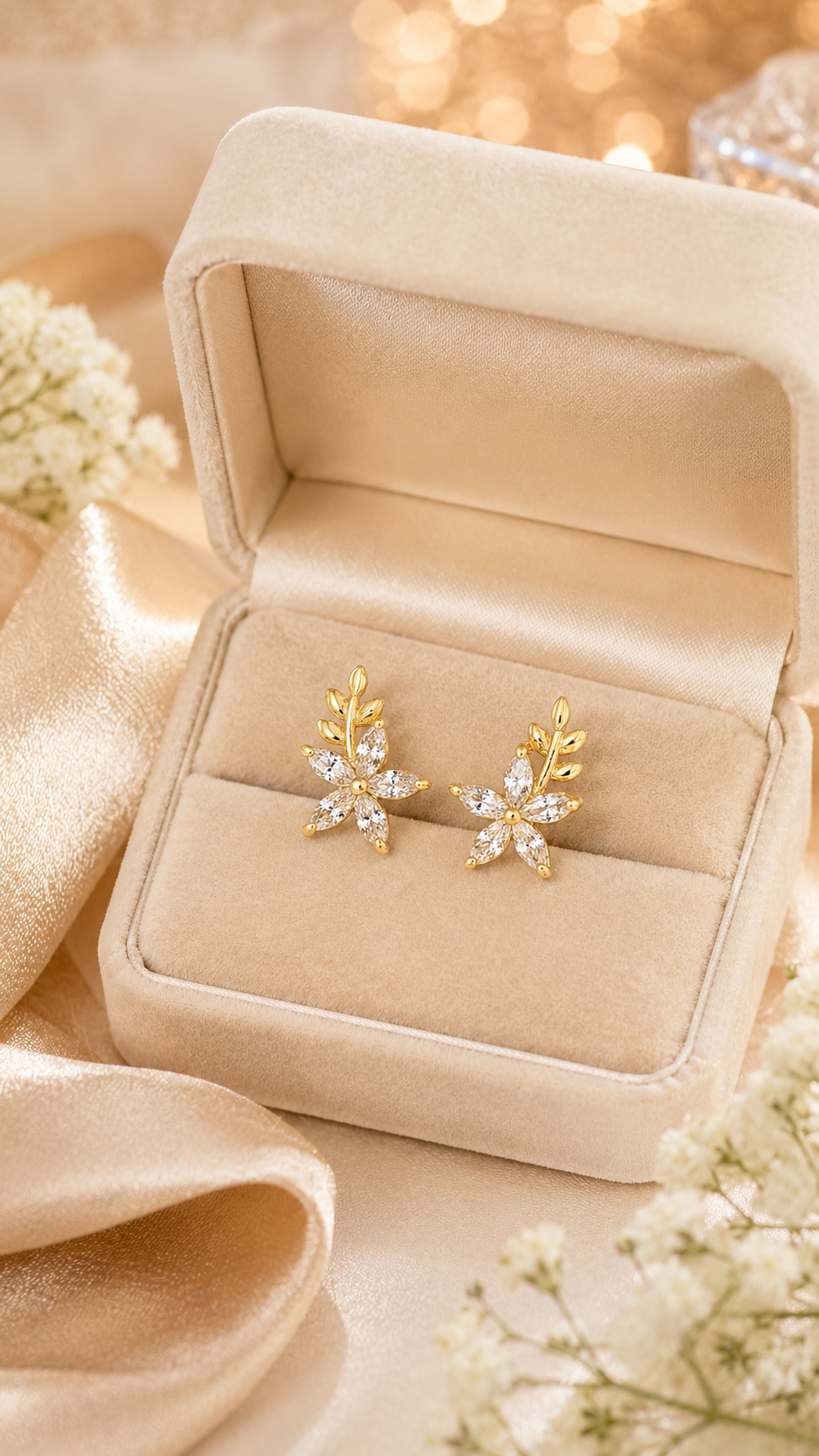 Flower & Leaf Earrings