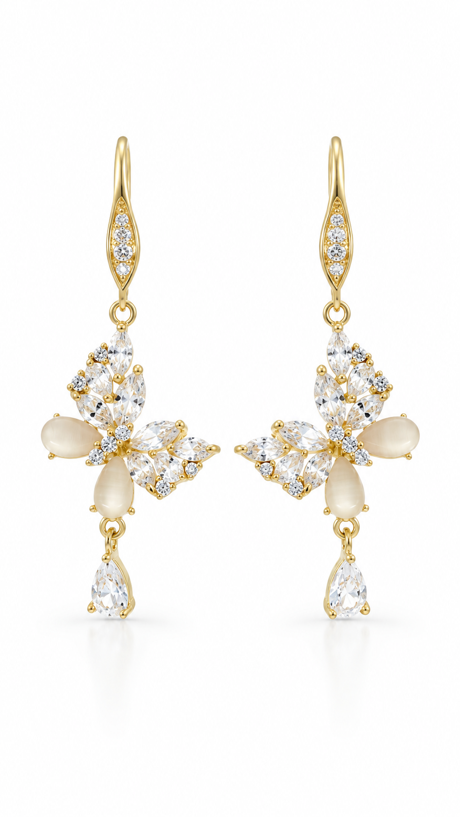 Gold Crystal Earrings