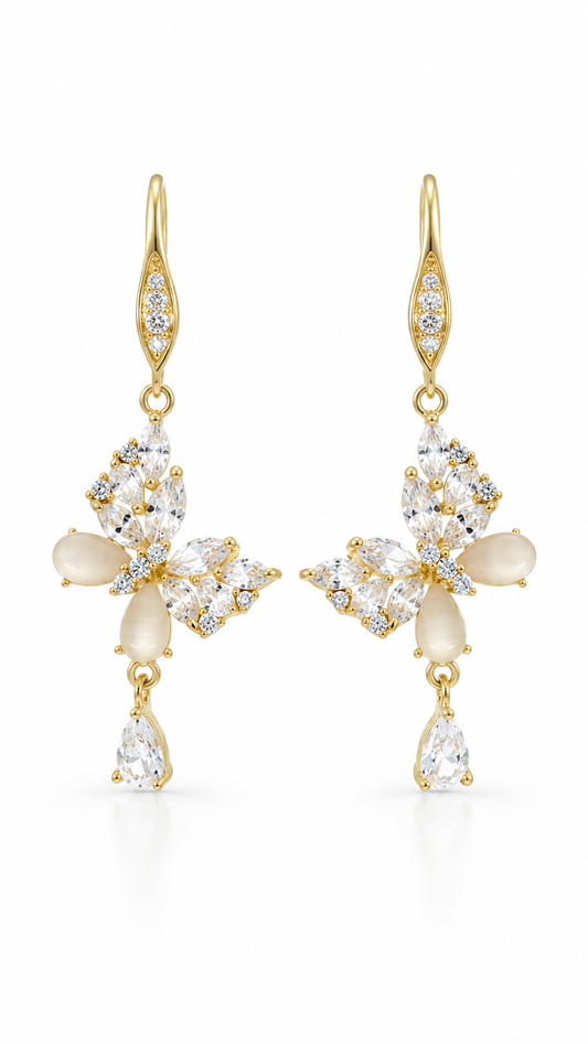 Gold Crystal Earrings