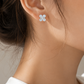 Four-Petal Round Earrings