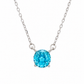 Pink Round-Cut Solitaire Necklace