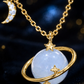 Cosmic Blue Planet Necklace