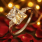 Elegant 925 Silver Princess Cut Solitaire Zircon Ring for Women – Classic Engagement & Party Wear Finger Ring