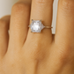 Elegant 925 Silver Princess Cut Solitaire Zircon Ring for Women – Classic Engagement & Party Wear Finger Ring
