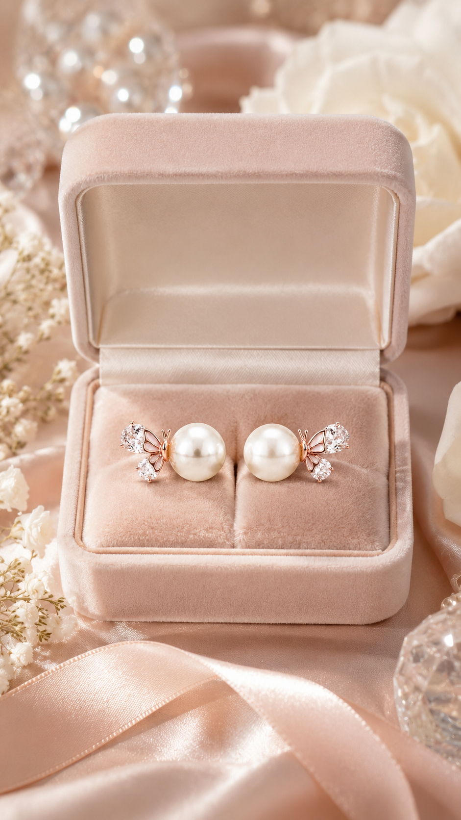 Pearl Butterfly Earrings