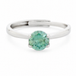 Mint Green Round-Cut Adjustable Ring
