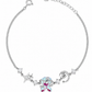 Silver Celestial Butterfly Moon & Star CZ Charm Bracelet
