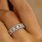 Elegant 925 Silver Dual Row Marquise Zircon Band Ring for Women – Stylish Party & Daily Wear Finger Ring