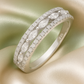 Elegant 925 Silver Dual Row Marquise Zircon Band Ring for Women – Stylish Party & Daily Wear Finger Ring