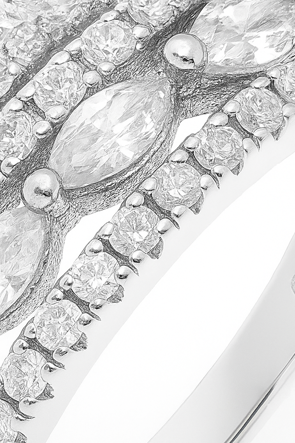 Elegant 925 Silver Dual Row Marquise Zircon Band Ring for Women – Stylish Party & Daily Wear Finger Ring