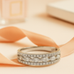Elegant 925 Silver Dual Row Marquise Zircon Band Ring for Women – Stylish Party & Daily Wear Finger Ring