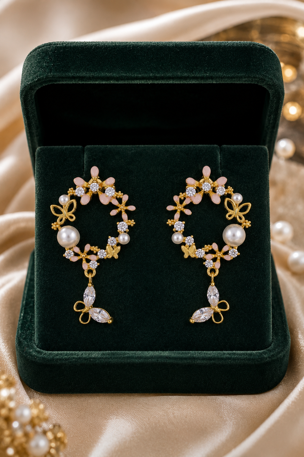 Butterfly Pearl Earrings