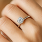 Classic 925 Silver Round Solitaire Zircon Ring for Women – Elegant Engagement & Daily Wear Finger Ring