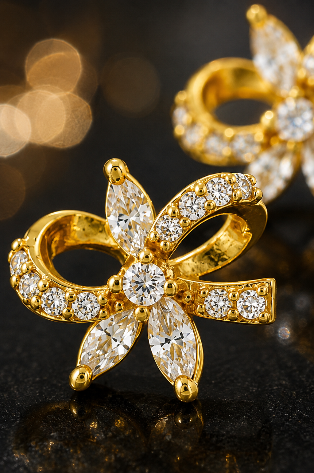 Bow & Floral Earrings