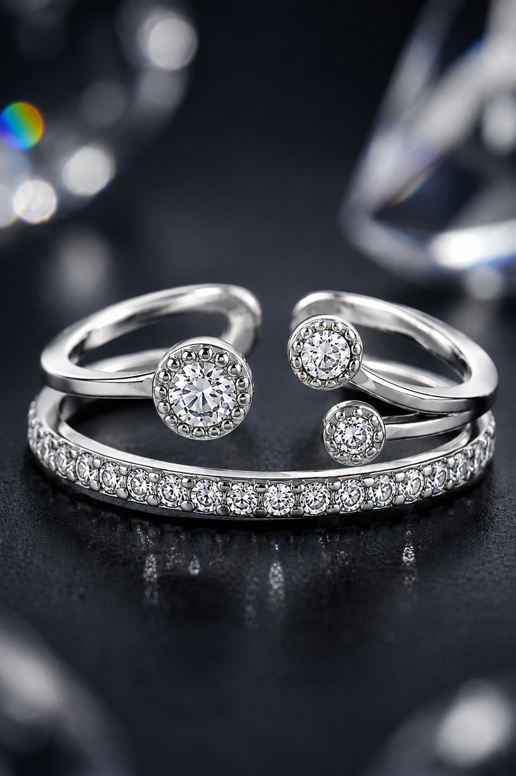 Multi-Layer Open Adjustable Ring