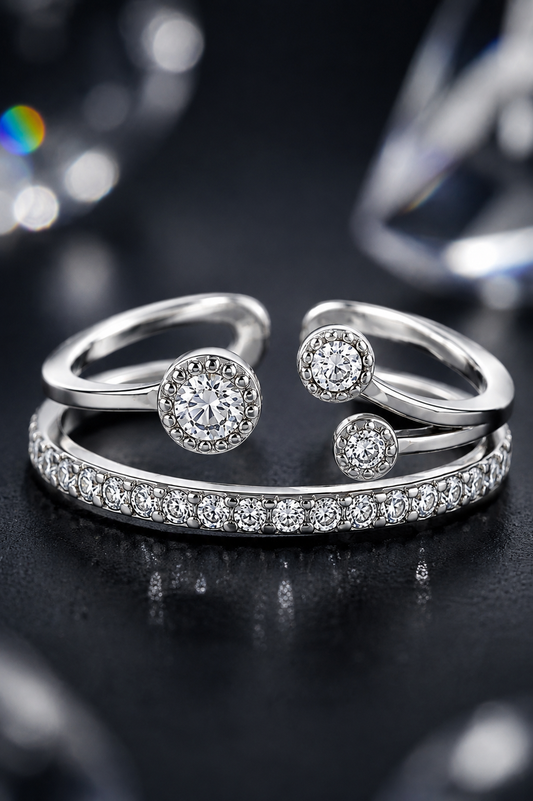 Multi-Layer Open Adjustable Ring
