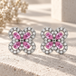 Silver Pink Earrings