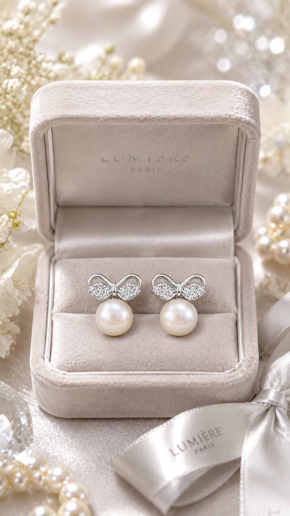 Bow Pearl Earrings