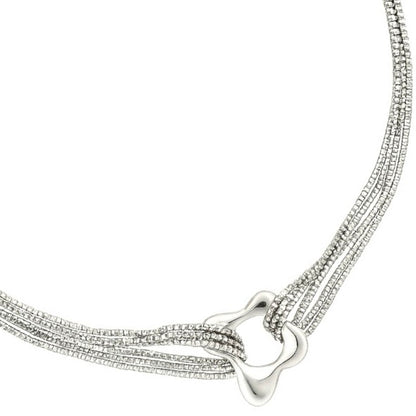 Silver Multi-Strand Knot Charm Bracelet for Women