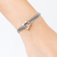 Silver Multi-Strand Knot Charm Bracelet for Women