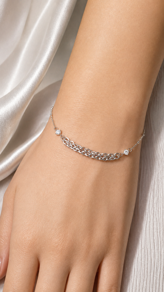 Multi-Layer Twisted Chain Bracelet