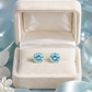 Blue Round Earrings