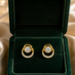 Gold Round Earrings