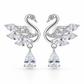Swan Marquise Teardrop Earrings