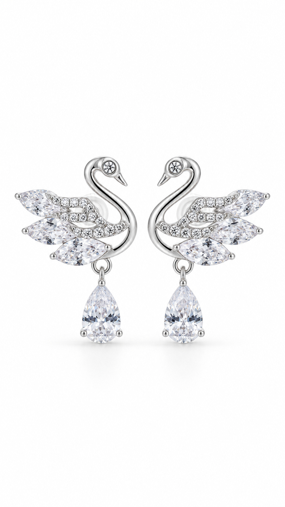 Swan Marquise Teardrop Earrings